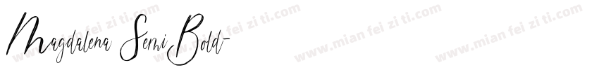 Magdalena SemiBold字体转换